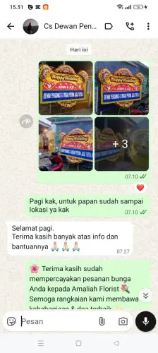 Testimonial Papan Bunga Pernikahan banjaririgasi