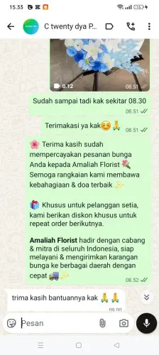 Testimonial Standing Flower banjaririgasi